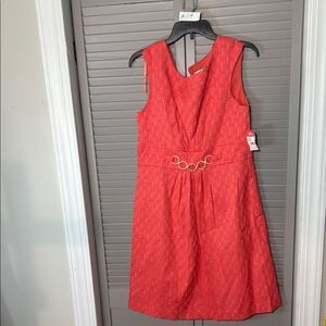 Sandra Darren Pink Embellished Sleeveless Mini Dress